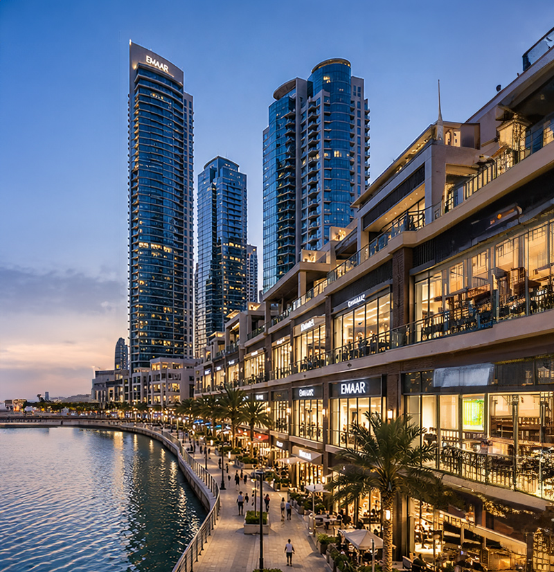 Dubai waterfront commercial district